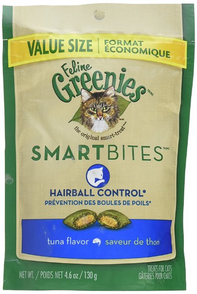 Feline greenies best sale smartbites hairball control